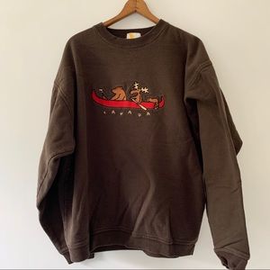 Vintage Canada Sweater Brown Red Large